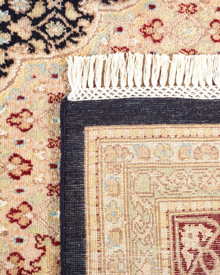 Traditional Mogul Blue Wool Area Rug 9' 1" x 12' 5" - Solo Rugs