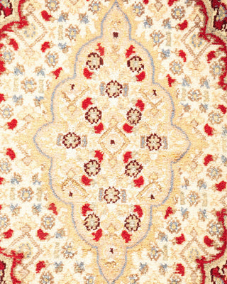 Traditional Mogul Red Wool Area Rug 4' 7" x 7' 2" - Solo Rugs