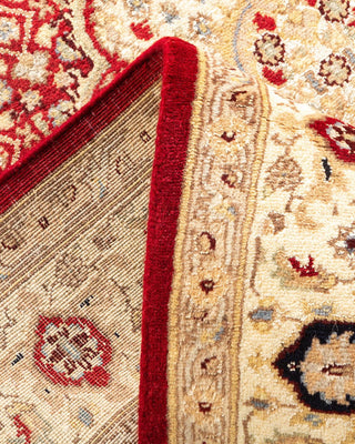 Traditional Mogul Red Wool Area Rug 4' 7" x 7' 2" - Solo Rugs