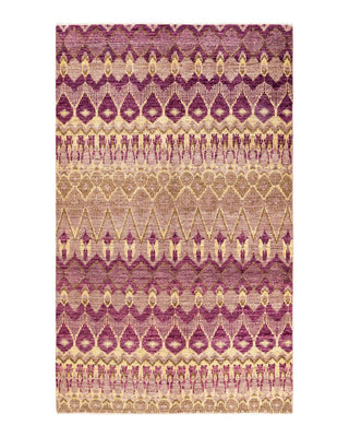 Contemporary Modern Purple Wool Area Rug 6' 2" x 9' 10" - Solo Rugs