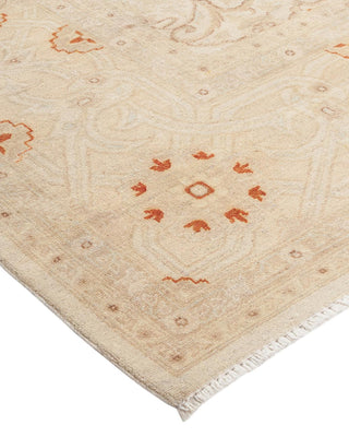 Traditional Mogul Ivory Wool Area Rug 8' 1" x 10' 2" - Solo Rugs