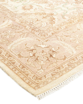 Traditional Mogul Ivory Wool Square Area Rug 6' 0" x 6' 1" - Solo Rugs