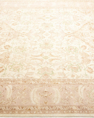 Traditional Mogul Ivory Wool Square Area Rug 6' 0" x 6' 1" - Solo Rugs