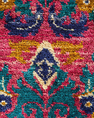 Contemporary Suzani Black Wool Area Rug 11' 10" x 18' 1" - Solo Rugs