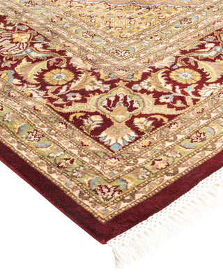 Traditional Mogul Red Wool Area Rug 7' 10" x 10' 1" - Solo Rugs
