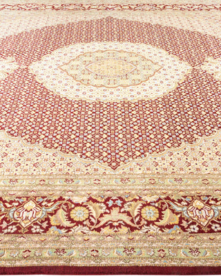 Traditional Mogul Red Wool Area Rug 7' 10" x 10' 1" - Solo Rugs