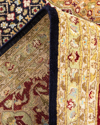 Traditional Mogul Black Wool Area Rug 8' 1" x 10' 1" - Solo Rugs
