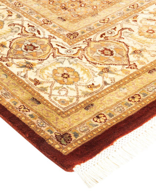 Traditional Mogul Brown Wool Area Rug 8' 3" x 10' 5" - Solo Rugs