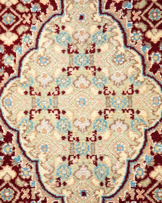 Traditional Mogul Ivory Wool Area Rug 6' 1" x 9' 5" - Solo Rugs