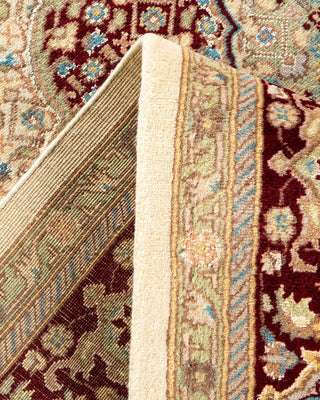 Traditional Mogul Ivory Wool Area Rug 6' 1" x 9' 5" - Solo Rugs