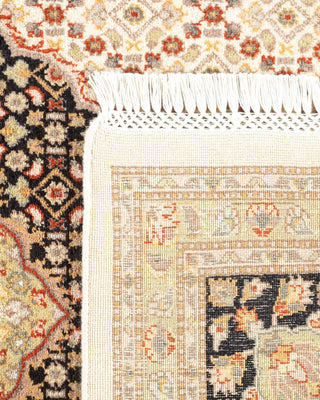 Traditional Mogul Ivory Wool Area Rug 6' 8" x 10' 0" - Solo Rugs