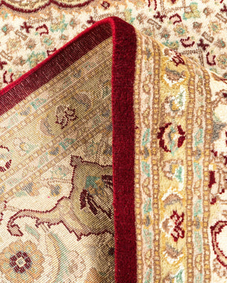 Traditional Mogul Red Wool Area Rug 6' 8" x 9' 7" - Solo Rugs
