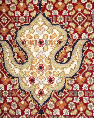 Traditional Mogul Red Wool Area Rug 8' 1" x 10' 5" - Solo Rugs