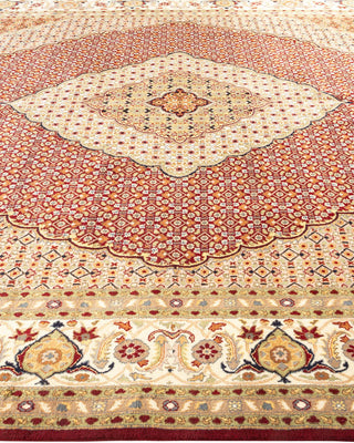 Traditional Mogul Red Wool Area Rug 8' 1" x 10' 5" - Solo Rugs