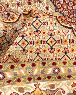 Traditional Mogul Red Wool Area Rug 8' 1" x 10' 5" - Solo Rugs