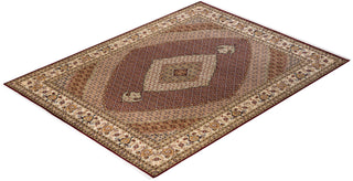 Traditional Mogul Red Wool Area Rug 8' 1" x 10' 5" - Solo Rugs
