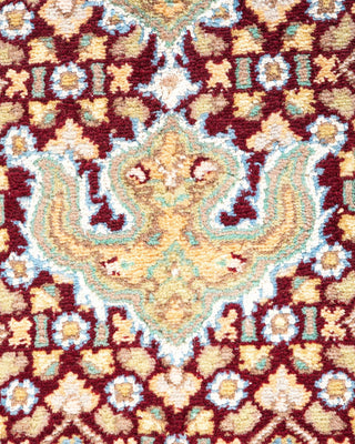 Traditional Mogul Orange Wool Area Rug 5' 8" x 8' 0" - Solo Rugs