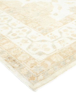 Contemporary Eclectic Ivory Wool Area Rug 5' 10" x 13' 4" - Solo Rugs