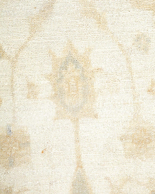 Contemporary Eclectic Ivory Wool Area Rug 5' 10" x 13' 4" - Solo Rugs