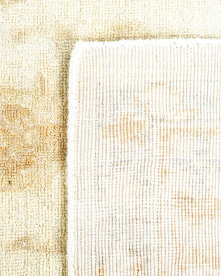 Contemporary Eclectic Ivory Wool Area Rug 5' 10" x 13' 4" - Solo Rugs
