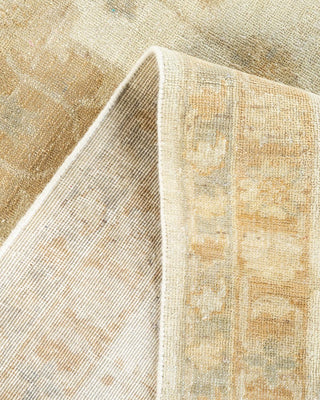 Contemporary Eclectic Ivory Wool Area Rug 5' 10" x 13' 4" - Solo Rugs