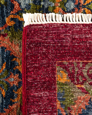 Contemporary Suzani Red Wool Area Rug 8' 0" x 9' 10" - Solo Rugs
