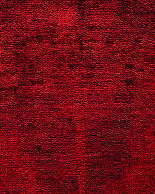 Contemporary Modern Red Wool Area Rug 9' 9" x 13' 10" - Solo Rugs