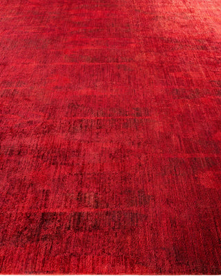 Contemporary Modern Red Wool Area Rug 9' 9" x 13' 10" - Solo Rugs