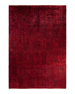 Contemporary Modern Red Wool Area Rug 9' 9" x 13' 10" - Solo Rugs