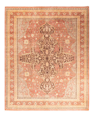 Contemporary Eclectic Pink Wool Area Rug 9' 2" x 11' 10" - Solo Rugs