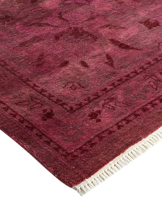 Contemporary Vibrance Pink Wool Area Rug 9' 1" x 11' 10" - Solo Rugs