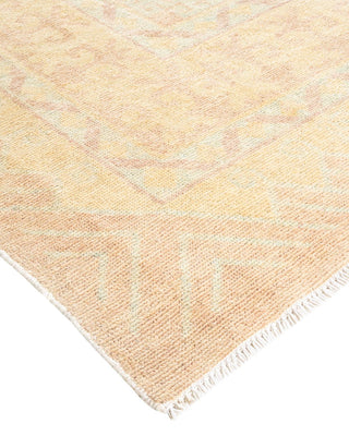 Contemporary Eclectic Ivory Wool Area Rug 9' 9" x 12' 8" - Solo Rugs
