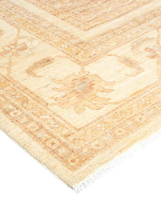 Contemporary Eclectic Ivory Wool Area Rug 8' 3" x 11' 4" - Solo Rugs
