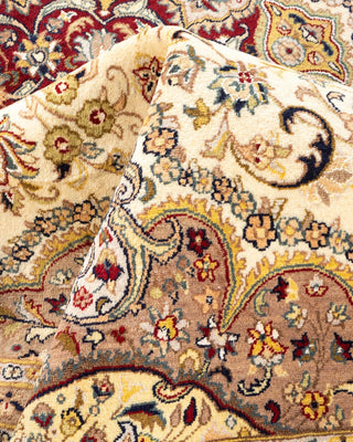 Traditional Mogul Ivory Wool Area Rug 8' 1" x 10' 5" - Solo Rugs