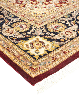 Traditional Mogul Red Wool Area Rug 8' 1" x 10' 5" - Solo Rugs
