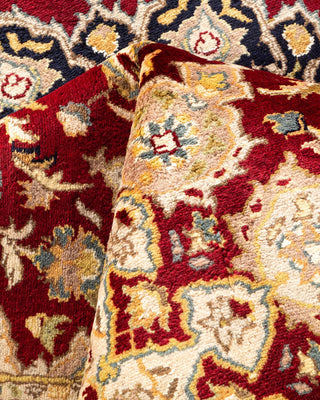 Traditional Mogul Red Wool Area Rug 8' 1" x 10' 5" - Solo Rugs