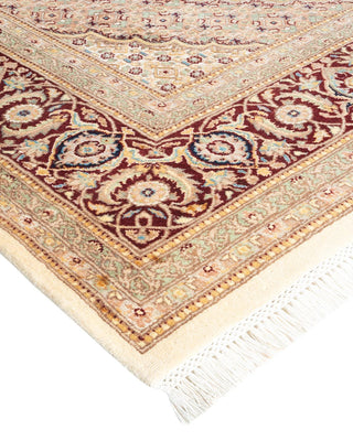 Traditional Mogul Ivory Wool Area Rug 8' 1" x 10' 2" - Solo Rugs