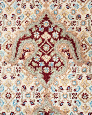 Traditional Mogul Ivory Wool Area Rug 8' 1" x 10' 2" - Solo Rugs