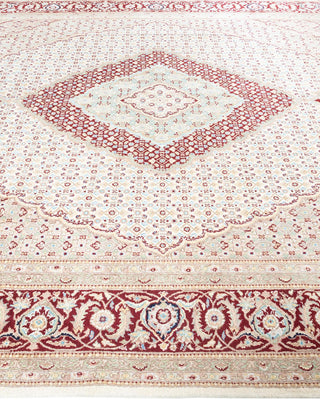 Traditional Mogul Ivory Wool Area Rug 8' 1" x 10' 2" - Solo Rugs