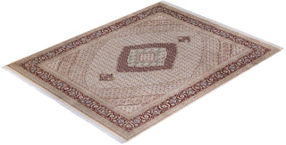 Traditional Mogul Ivory Wool Area Rug 8' 1" x 10' 2" - Solo Rugs