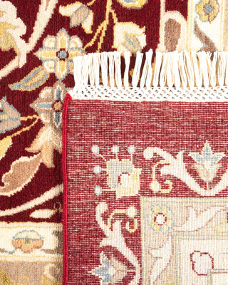Traditional Mogul Red Wool Area Rug 9' 1" x 12' 3" - Solo Rugs