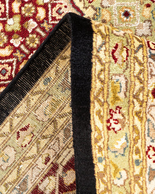 Traditional Mogul Black Wool Area Rug 8' 10" x 11' 10" - Solo Rugs