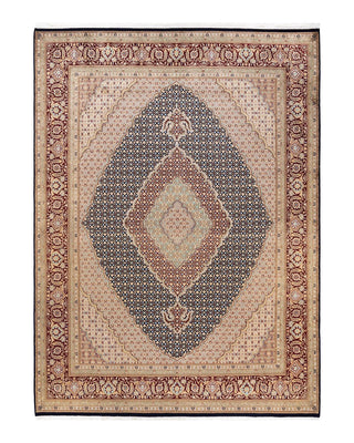 Traditional Mogul Blue Wool Area Rug 9' 2" x 12' 5" - Solo Rugs