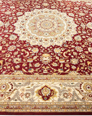 Traditional Mogul Orange Wool Area Rug 8' 1" x 10' 5" - Solo Rugs