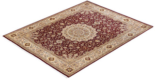 Traditional Mogul Orange Wool Area Rug 8' 1" x 10' 5" - Solo Rugs