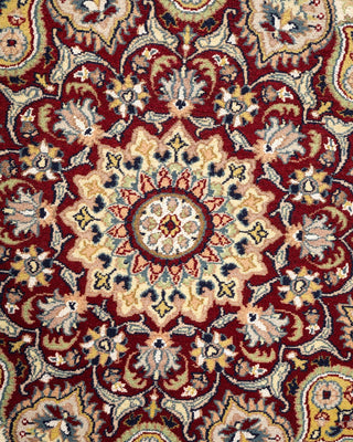 Traditional Mogul Ivory Wool Area Rug 8' 0" x 10' 5" - Solo Rugs