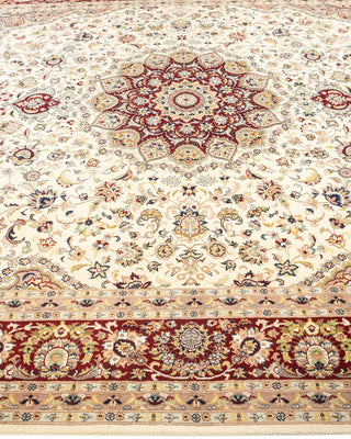 Traditional Mogul Ivory Wool Area Rug 8' 0" x 10' 5" - Solo Rugs