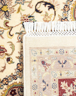 Traditional Mogul Ivory Wool Area Rug 8' 0" x 10' 5" - Solo Rugs