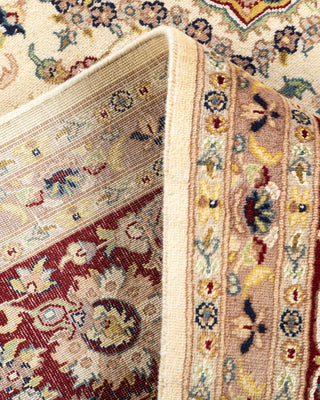 Traditional Mogul Ivory Wool Area Rug 8' 0" x 10' 5" - Solo Rugs