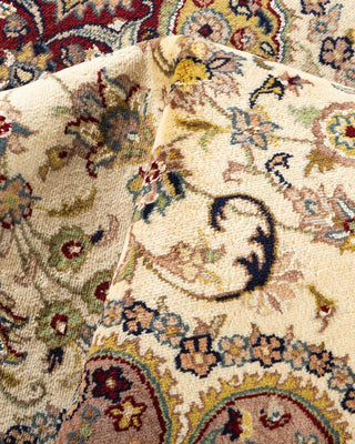 Traditional Mogul Ivory Wool Area Rug 8' 0" x 10' 5" - Solo Rugs